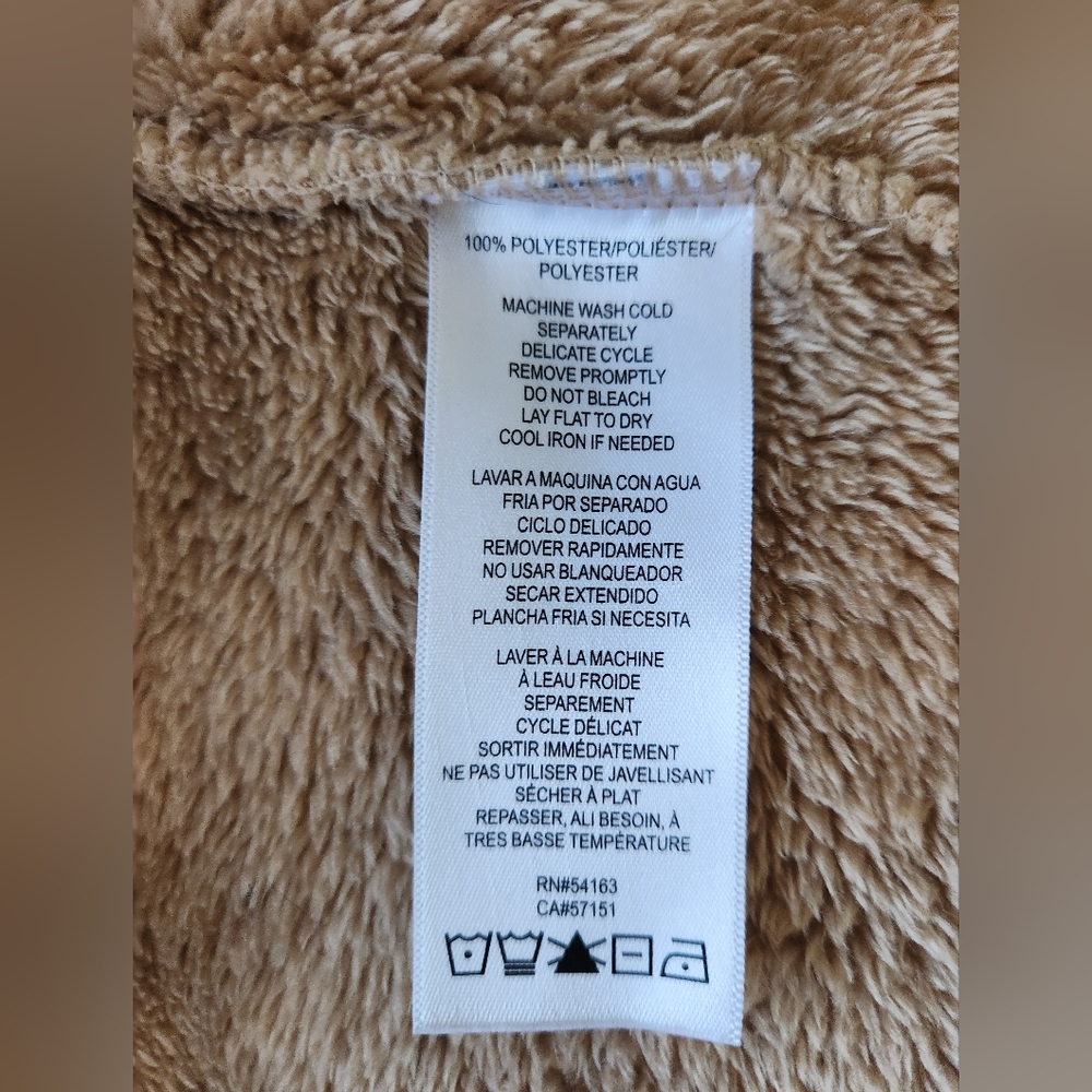 Calvin Klein Sherpa Zip Up Sweater M - Picture 6 of 6